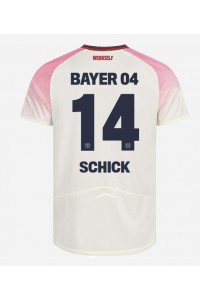 Bayer Leverkusen Patrik Schick #14 Jalkapallovaatteet Vieraspaita 2025-26 Lyhythihainen
